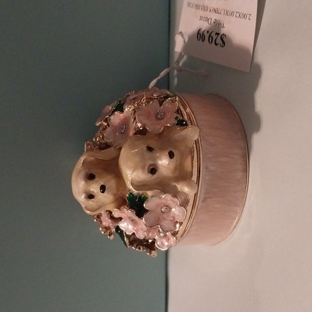 Dogs in Flowers Trinket Box-Hobby Lobby - Picture 3 of 7
